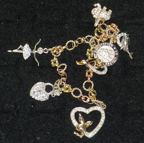 9ct gold charm bracelet